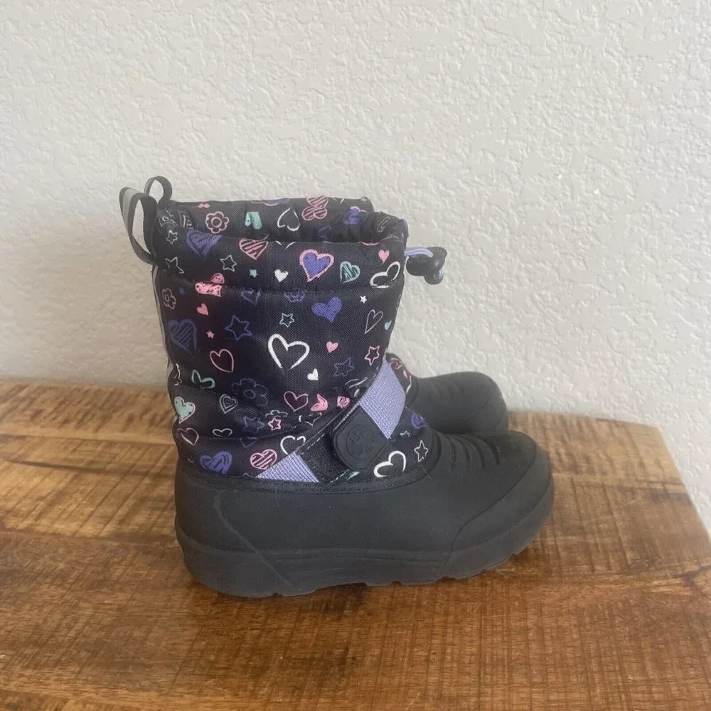 Northside Frosty Polar Fur Lined Boots 3M Thinsulate Toddler Sz 10 Black purple